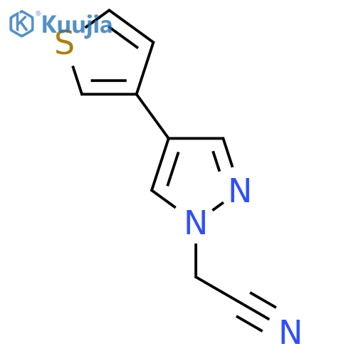 2-(4-(Thiophen-3-yl)-1H-pyrazol-1-yl)acetonitrile structure