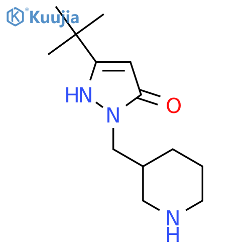 3-(Tert-butyl)-1-(piperidin-3-ylmethyl)-1H-pyrazol-5-ol structure