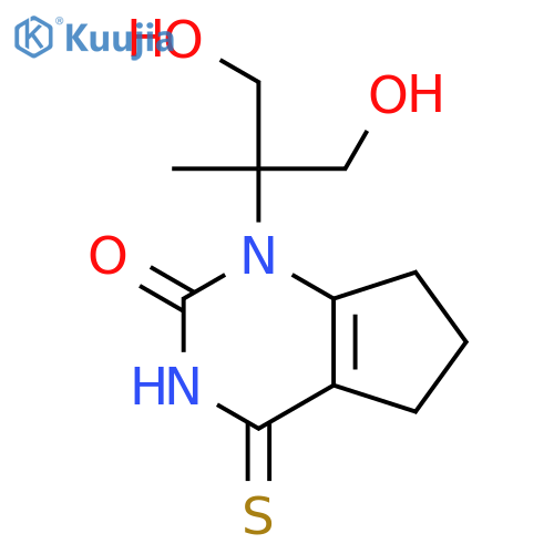 1-(1,3-dihydroxy-2-methylpropan-2-yl)-4-thioxo-1,3,4,5,6,7-hexahydro-2H-cyclopenta[d]pyrimidin-2-one structure