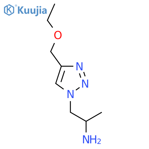 1-(4-(ethoxymethyl)-1H-1,2,3-triazol-1-yl)propan-2-amine structure