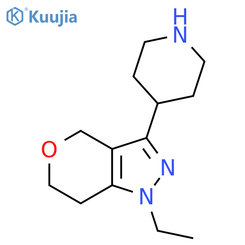 1-Ethyl-3-(piperidin-4-yl)-1,4,6,7-tetrahydropyrano[4,3-c]pyrazole structure