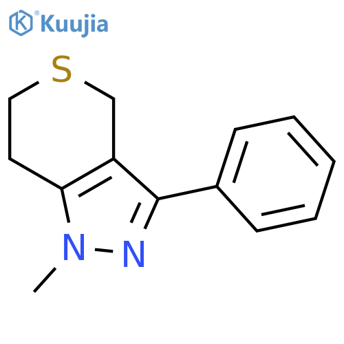 1-Methyl-3-phenyl-1,4,6,7-tetrahydrothiopyrano[4,3-c]pyrazole structure