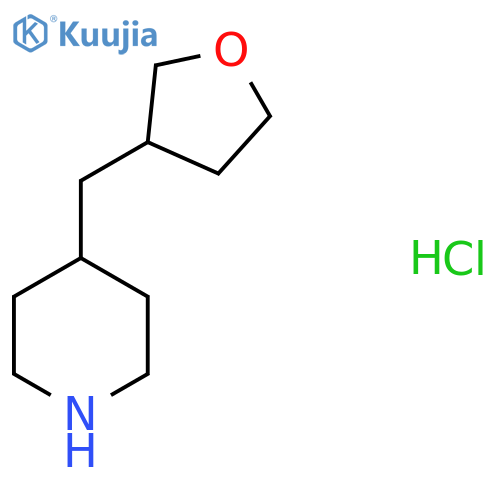 4-[(Oxolan-3-yl)methyl]piperidine hydrochloride structure
