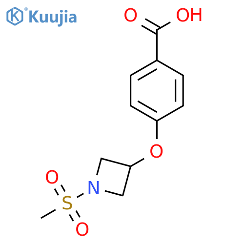 4-((1-(Methylsulfonyl)azetidin-3-yl)oxy)benzoic acid structure