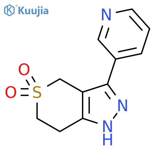 3-(Pyridin-3-yl)-1,4,6,7-tetrahydrothiopyrano[4,3-c]pyrazole 5,5-dioxide structure