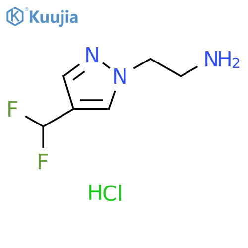 2-[4-(Difluoromethyl)-1h-pyrazol-1-yl]ethan-1-amine hydrochloride structure