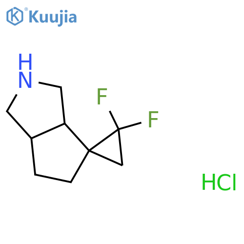 3',3'-difluoro-hexahydro-1h-spiro[cyclopenta[c]pyrrole-4,1'-cyclopropane] hydrochloride structure