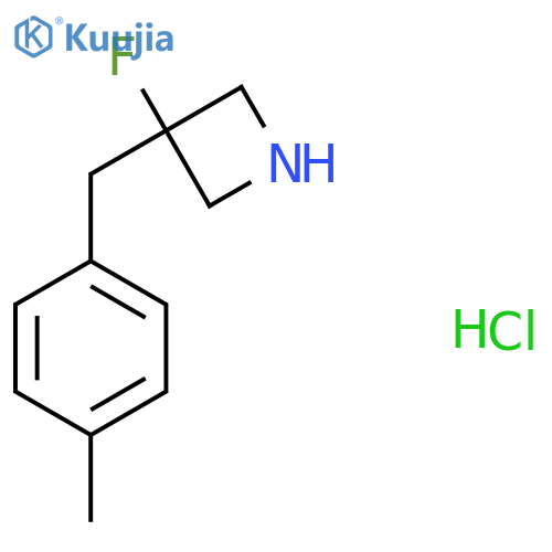 3-Fluoro-3-[(4-methylphenyl)methyl]azetidine hydrochloride structure