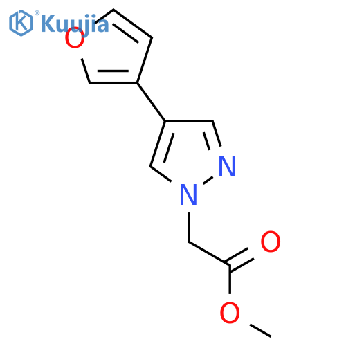 methyl 2-(4-(furan-3-yl)-1H-pyrazol-1-yl)acetate structure