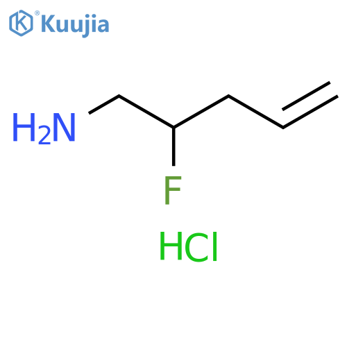 2-fluoropent-4-en-1-amine hydrochloride structure