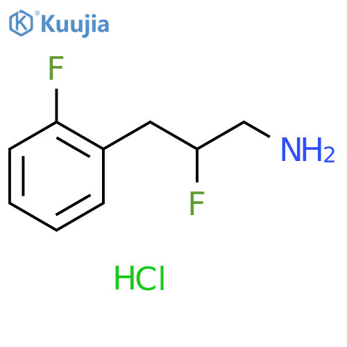 2-fluoro-3-(2-fluorophenyl)propan-1-amine hydrochloride structure