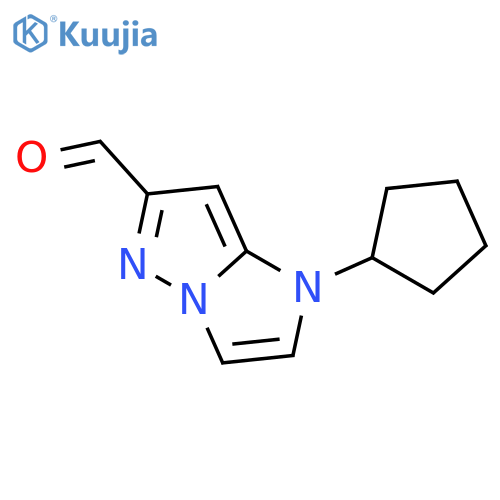 1-cyclopentyl-1H-imidazo1,2-bpyrazole-6-carbaldehyde structure