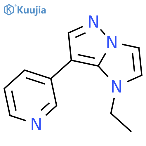 1-ethyl-7-(pyridin-3-yl)-1H-imidazo[1,2-b]pyrazole structure