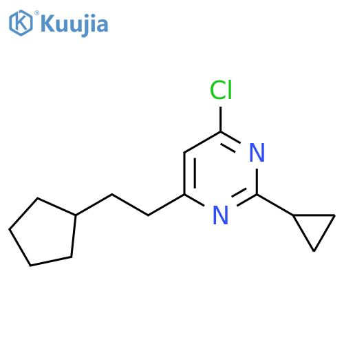 4-Chloro-6-(2-cyclopentylethyl)-2-cyclopropylpyrimidine structure