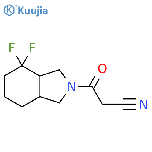 3-(4,4-difluorooctahydro-2H-isoindol-2-yl)-3-oxopropanenitrile structure