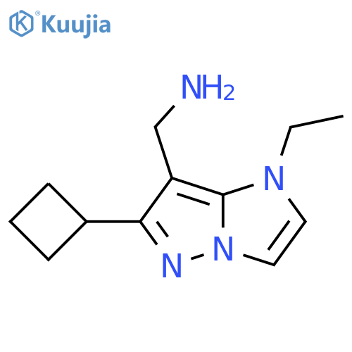 (6-cyclobutyl-1-ethyl-1H-imidazo[1,2-b]pyrazol-7-yl)methanamine structure