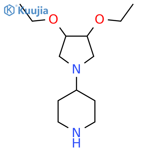 4-(3,4-Diethoxypyrrolidin-1-yl)piperidine structure