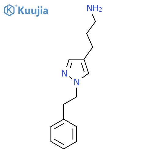 3-[1-(2-Phenylethyl)-1H-pyrazol-4-yl]propan-1-amine structure