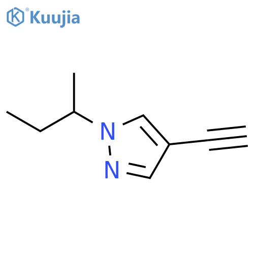 1-(butan-2-yl)-4-ethynyl-1H-pyrazole structure