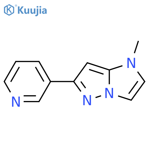 1-methyl-6-(pyridin-3-yl)-1H-imidazo[1,2-b]pyrazole structure
