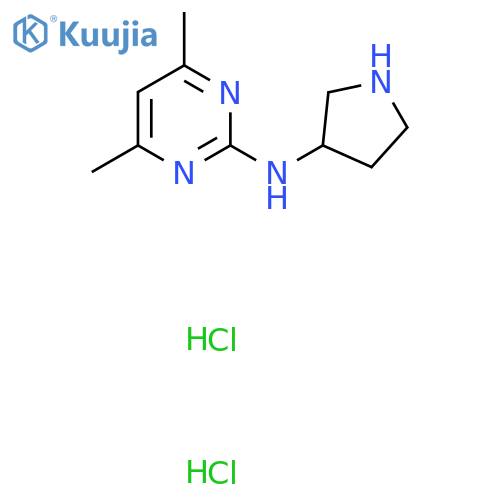 4,6-dimethyl-N-(pyrrolidin-3-yl)pyrimidin-2-amine dihydrochloride structure