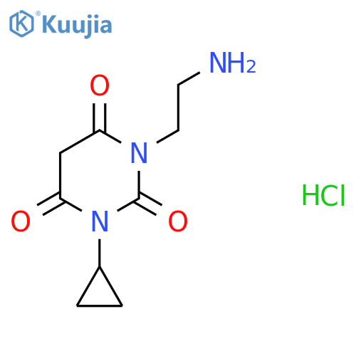 1-(2-Aminoethyl)-3-cyclopropylpyrimidine-2,4,6(1H,3H,5H)-trione hydrochloride structure