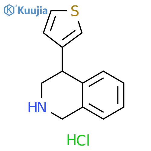 4-(thiophen-3-yl)-1,2,3,4-tetrahydroisoquinoline hydrochloride structure