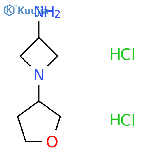 1-(Tetrahydrofuran-3-yl)azetidin-3-amine dihydrochloride structure