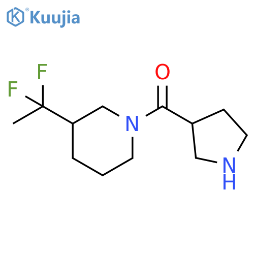 (3-(1,1-difluoroethyl)piperidin-1-yl)(pyrrolidin-3-yl)methanone structure