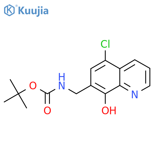 tert-butyl N-(5-chloro-8-hydroxyquinolin-7-yl)methylcarbamate structure