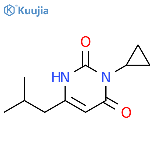 3-cyclopropyl-6-(2-methylpropyl)-1,2,3,4-tetrahydropyrimidine-2,4-dione structure