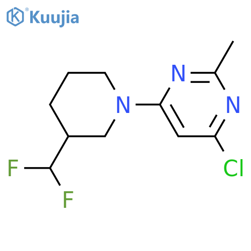 4-chloro-6-(3-(difluoromethyl)piperidin-1-yl)-2-methylpyrimidine structure