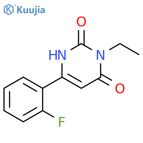 3-ethyl-6-(2-fluorophenyl)-1,2,3,4-tetrahydropyrimidine-2,4-dione structure