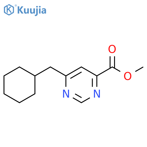 methyl 6-(cyclohexylmethyl)pyrimidine-4-carboxylate structure