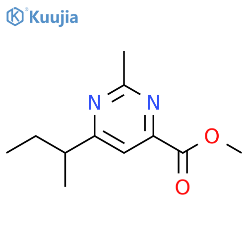 methyl 6-(butan-2-yl)-2-methylpyrimidine-4-carboxylate structure