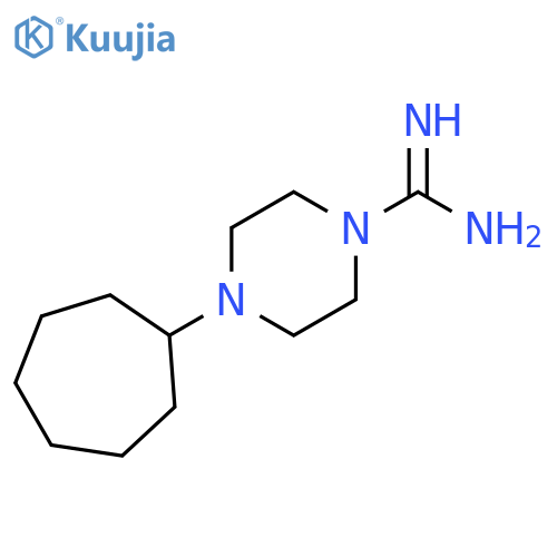 4-cycloheptylpiperazine-1-carboximidamide structure