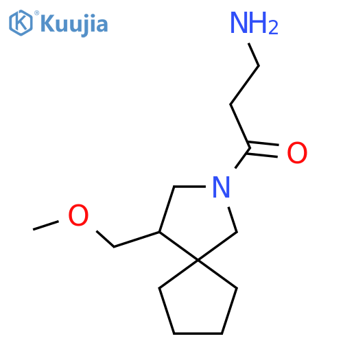 3-Amino-1-(4-(methoxymethyl)-2-azaspiro[4.4]nonan-2-yl)propan-1-one structure
