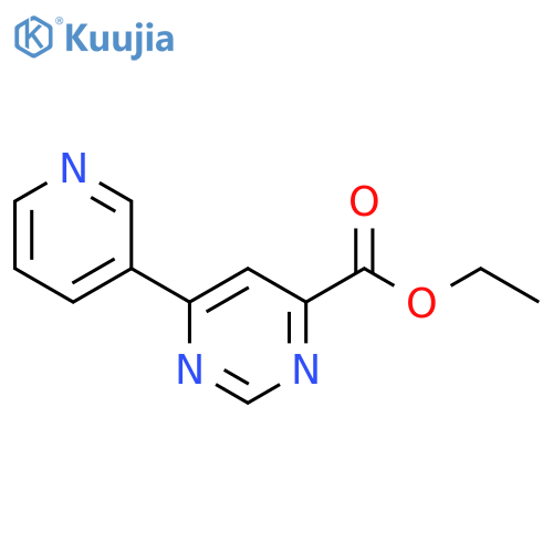ethyl 6-(pyridin-3-yl)pyrimidine-4-carboxylate structure