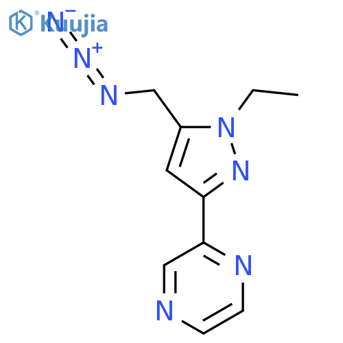 2-(5-(Azidomethyl)-1-ethyl-1H-pyrazol-3-yl)pyrazine structure