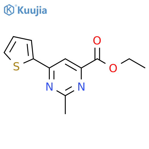 Ethyl 2-methyl-6-(thiophen-2-yl)pyrimidine-4-carboxylate structure