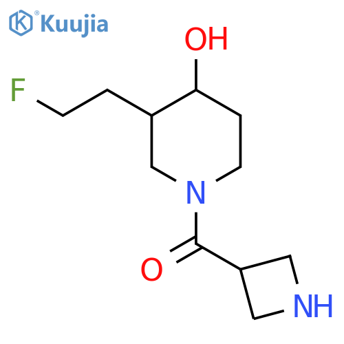 Azetidin-3-yl(3-(2-fluoroethyl)-4-hydroxypiperidin-1-yl)methanone structure