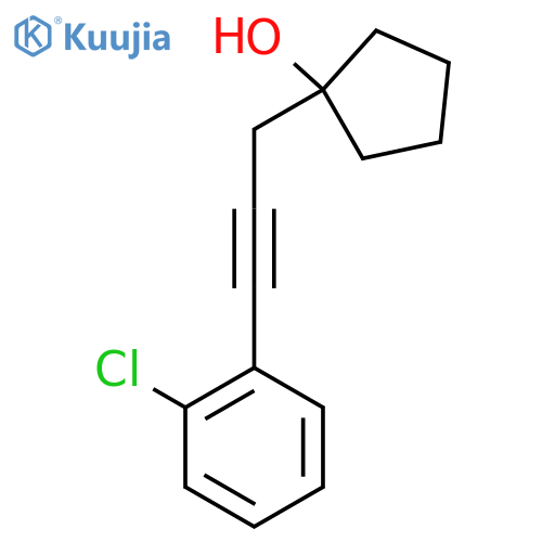 1-[3-(2-Chlorophenyl)prop-2-yn-1-yl]cyclopentan-1-ol structure