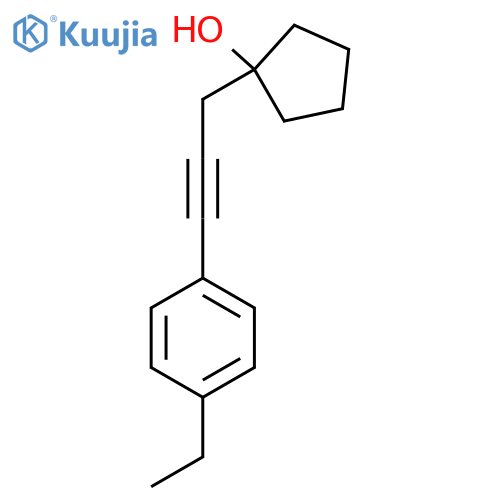 1-[3-(4-Ethylphenyl)prop-2-yn-1-yl]cyclopentan-1-ol structure
