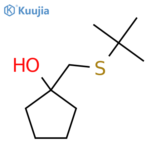 1-[(Tert-butylsulfanyl)methyl]cyclopentan-1-ol structure