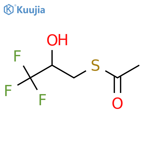 1-[(3,3,3-Trifluoro-2-hydroxypropyl)sulfanyl]ethan-1-one structure