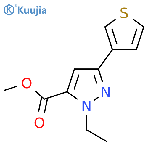 methyl 1-ethyl-3-(thiophen-3-yl)-1H-pyrazole-5-carboxylate structure