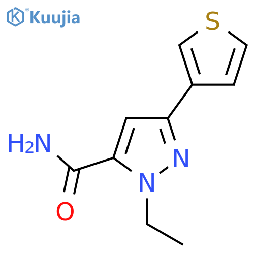 1-ethyl-3-(thiophen-3-yl)-1H-pyrazole-5-carboxamide structure