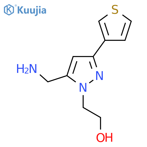 2-(5-(Aminomethyl)-3-(thiophen-3-yl)-1H-pyrazol-1-yl)ethan-1-ol structure