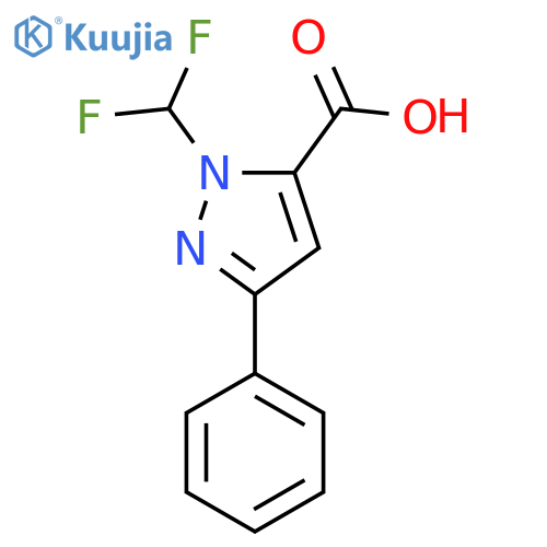 1-(difluoromethyl)-3-phenyl-1H-pyrazole-5-carboxylic acid structure
