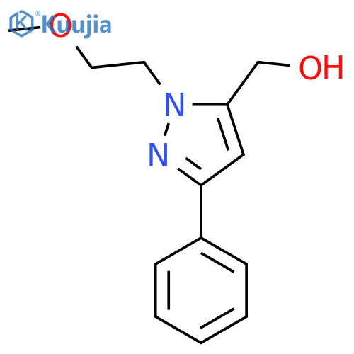 (1-(2-methoxyethyl)-3-phenyl-1H-pyrazol-5-yl)methanol structure